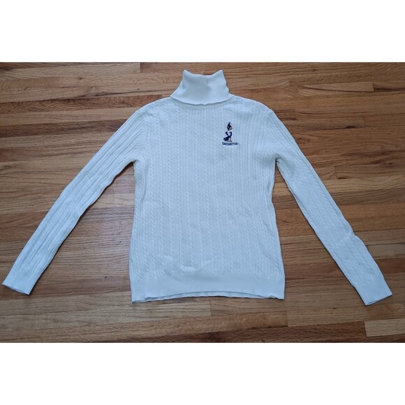 Lady Vesi Sweater Women's L White Knit Creighton Bluejays Team Logo Embroidered - Picture 1 of 8